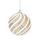 Decorazione per albero di Natale con pallina di Natale da 8 cm, con perle e paillettes, ornamento da appendere (champagne)