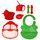 Set di stoviglie per bambini in silicone 7 in 1, regalo di Natale (verde)