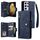 Per Samsung Galaxy S21 Ultra 5G Fibbia del rivetto 9 Case di telefoni in pelle a tre volte (blu) Per Samsung Galaxy S21 Ultra 5G Fibbia del rivetto 9 Case di telefoni in pelle a tre volte (blu)