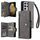 Per Samsung Galaxy S21 Ultra 5G Fibbia Rivet Fibbia 9 Carte Tre Pieghe Custodia in pelle (grigia) Per Samsung Galaxy S21 Ultra 5G Fibbia Rivet Fibbia 9 Carte Tre Pieghe Custodia in pelle (grigia)