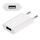 Caricabatterie da viaggio per caricabatterie da porta USB singolo 5V / 1A, spina UE (bianco) Caricabatterie da viaggio per caricabatterie da porta USB singolo 5V / 1A, spina UE (bianco)