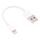8 PIN a USB Sync Data / Cavo di ricarica, Durata del cavo: 13 cm (bianco)