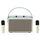 Altoparlante Bluetooth per karaoke portatile in legno con struttura in pelle, colore: grigio + doppio microfono