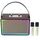 Altoparlante Bluetooth esterno retrò audio karaoke con effetti di luce colorata in pelle, stile: doppio microfono (marrone) Altoparlante Bluetooth esterno retrò audio karaoke con effetti di luce colorata in pelle, stile: doppio microfono (marrone)
