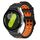 Cinturino in silicone bicolore con doppia fila di fori per Samsung Galaxy Watch 7 40/44 mm (nero/arancione) Cinturino in silicone bicolore con doppia fila di fori per Samsung Galaxy Watch 7 40/44 mm (nero/arancione)