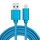 Testa di metallo in metallo in tessuto 3A Testa a 8 PIN a USB Cavo dati, lunghezza del cavo: 2m (blu) Testa di metallo in metallo in tessuto 3A Testa a 8 PIN a USB Cavo dati, lunghezza del cavo: 2m (blu)