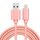 3A Testa di metallo in metallo in tessuto da 8 PIN a USB Cavo dati di carica, lunghezza del cavo: 2m (oro rosa) 3A Testa di metallo in metallo in tessuto da 8 PIN a USB Cavo dati di carica, lunghezza del cavo: 2m (oro rosa)