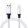 1M 2A da USB a 8 pin Nylon Weave Sync Charging Cavo di ricarica (bianco)