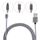 1,05m 8 pin + micro USB + USB-C / Type-C a USB Weave Data Sync di caricamento con indicatore LED 1,05m 8 pin + micro USB + USB-C / Type-C a USB Weave Data Sync di caricamento con indicatore LED