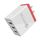 Caricatore da viaggio caricatore rapido AR-QC-03 2.1A 3 porte USB, spina americana (rosso) Caricatore da viaggio caricatore rapido AR-QC-03 2.1A 3 porte USB, spina americana (rosso)