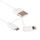 1m MFI 2 in 1 8 pin + micro USB 2.0 Maschio a USB Sincronizzazione dei dati Cavo di ricarica (bianco) 1m MFI 2 in 1 8 pin + micro USB 2.0 Maschio a USB Sincronizzazione dei dati Cavo di ricarica (bianco)