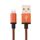 2M Stile tessuto 8 PIN a USB Sync Data / Cavo di ricarica (arancione)