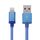 Testa in metallo stile netto 8 PIN a USB Data / Cavo del caricatore, Durata del cavo: 25 cm (blu) Testa in metallo stile netto 8 PIN a USB Data / Cavo del caricatore, Durata del cavo: 25 cm (blu)
