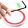 Pad di ricarica wireless rotondo standard QI universale (bianco + rosso)