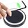 Pad di ricarica wireless rotondo standard QI universale da 5 W (nero + bianco) Pad di ricarica wireless rotondo standard QI universale da 5 W (nero + bianco)