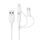 Anker 3 in 1 8 pin + micro USB + USB-C / Type-C Interfaccia Cavo di dati certificato MFI (White) Anker 3 in 1 8 pin + micro USB + USB-C / Type-C Interfaccia Cavo di dati certificato MFI (White)