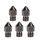 5 pezzi/confezione 1,75/0,4 mm MK8 ugello in acciaio temprato resistente alle alte temperature per stampante 3D estrusore hotend