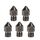 5 pezzi/confezione 1,75/0,5 mm MK8 ugello in acciaio temprato resistente alle alte temperature per stampante 3D estrusore hotend