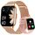 Smartwatch sportivo quadrato con doppio cinturino per monitoraggio della salute di ossigeno nel sangue/sonno/frequenza cardiaca (acciaio dorato + silicone rosa) Smartwatch sportivo quadrato con doppio cinturino per monitoraggio della salute di ossigeno nel sangue/sonno/frequenza cardiaca (acciaio dorato + silicone rosa)