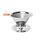 Filtro per caffè in acciaio inossidabile V60 con base per la preparazione del caffè versato, specifiche: 1-2 tazze, 300 maglie