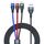 Cavo dati di ricarica rapida da 40 W 5 A USB a Micro USB + USB-C / Type-C + 8 pin, lunghezza cavo: 1,2 m Cavo dati di ricarica rapida da 40 W 5 A USB a Micro USB + USB-C / Type-C + 8 pin, lunghezza cavo: 1,2 m