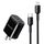 AWEI PD3 20W PD Type-C + QC 3.0 Interfaccia USB Caricabatterie da viaggio veloce con cavo dati, spina USA AWEI PD3 20W PD Type-C + QC 3.0 Interfaccia USB Caricabatterie da viaggio veloce con cavo dati, spina USA
