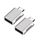 2 pezzi SBT-158 USB-C / Type-C maschio a USB 3.0 Adattatore in lega di zinco femminile (argento)