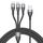 ADC-138 66W 3 in 1 USB a 8 PIN + Micro USB + USB-C / Type-C Cavo dati intrecciato a ricarica rapida, lunghezza del cavo: 1,2 m (grigio) ADC-138 66W 3 in 1 USB a 8 PIN + Micro USB + USB-C / Type-C Cavo dati intrecciato a ricarica rapida, lunghezza del cavo: 1,2 m (grigio)