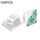 HG2392 100 PCS Desktop Data Cable Cable Organizer Clip di fissaggio, Gum Tipo: Verde e Bianco (Bianco)