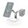 Caricabatterie wireless magnetico multifunzione 3 in 1 da 15 W per telefoni cellulari, orologi Apple e AirPods, con luce LED colorata (bianco)