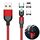 2m 2A Uscita 3 in 1 USB a 8 pin + USB-C / Type-C + Micro USB Cavo di ricarica magnetico con rotazione intrecciata in nylon (rosso) 2m 2A Uscita 3 in 1 USB a 8 pin + USB-C / Type-C + Micro USB Cavo di ricarica magnetico con rotazione intrecciata in nylon (rosso)