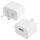 Adattatore per caricabatterie USB con spina AU, Adattatore per caricabatterie USB con spina AU (bianco)