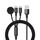 Per iPhone / Apple Watch 3 in 1 8 pin + Type-C / USB-C + Base di ricarica magnetica Cavo di ricarica multifunzione, lunghezza: 1 m (nero) Per iPhone / Apple Watch 3 in 1 8 pin + Type-C / USB-C + Base di ricarica magnetica Cavo di ricarica multifunzione, lunghezza: 1 m (nero)