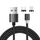 Cavo di ricarica intrecciato in nylon con interfaccia magnetica in metallo 2 in 1 da USB a 8 pin + micro USB, lunghezza: 1 m (nero) Cavo di ricarica intrecciato in nylon con interfaccia magnetica in metallo 2 in 1 da USB a 8 pin + micro USB, lunghezza: 1 m (nero)