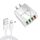 2 in 1 Cavo dati da USB a 8 pin da 1 m + 30 W QC 3.0 4 Interfacce USB Telefono cellulare Tablet PC Caricabatterie rapido universale Set caricabatterie da viaggio, spina americana (bianco) 2 in 1 Cavo dati da USB a 8 pin da 1 m + 30 W QC 3.0 4 Interfacce USB Telefono cellulare Tablet PC Caricabatterie rapido universale Set caricabatterie da viaggio, spina americana (bianco)