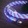 Cavo di ricarica per telefono cellulare con streamer colorato da USB a 8 pin con aspirazione magnetica, lunghezza: 1 m (luce colorata) Cavo di ricarica per telefono cellulare con streamer colorato da USB a 8 pin con aspirazione magnetica, lunghezza: 1 m (luce colorata)