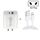 SDC-18W 18W PD 3.0 Type-C / USB-C + QC 3.0 USB Dual Fast Charging Caricabatterie da viaggio universale con USB a 8 PIN Cavo di ricarica rapido Cavo di ricarica, Plug AU