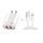 Caricatore da viaggio portatile doppio USB + cavo dati da USB a 8 pin da 1 metro, spina americana (bianco) Caricatore da viaggio portatile doppio USB + cavo dati da USB a 8 pin da 1 metro, spina americana (bianco)