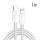 XJ-61 12W USB-C / Type-C a 8 Pin PD Cavo di ricarica rapido, lunghezza del cavo: 1m XJ-61 12W USB-C / Type-C a 8 Pin PD Cavo di ricarica rapido, lunghezza del cavo: 1m