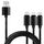 5 PCS 2A 3 in 1 USB a USB-C / Type-C + 8 Pin + Cavo dati intrecciato Micro USB (nero) 5 PCS 2A 3 in 1 USB a USB-C / Type-C + 8 Pin + Cavo dati intrecciato Micro USB (nero)