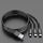 2 pz ZZ034 USB a 8 Pin + USB-C / Type-C + Micro USB 3 in 1 Cavo di ricarica veloce, Stile: 5A Super Fast-Black