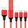 2 pz ZZ034 USB a 8 Pin + USB-C / Type-C + Micro USB 3 in 1 Cavo di ricarica veloce, Stile: Mini-Rosso 2 pz ZZ034 USB a 8 Pin + USB-C / Type-C + Micro USB 3 in 1 Cavo di ricarica veloce, Stile: Mini-Rosso