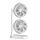 Ventilatore da scrivania a doppia testa, oscillante, regolabile a 360 gradi, ventola di raffreddamento portatile a 3 velocità, batteria da 4000 mAh Ventilatore da scrivania a doppia testa, oscillante, regolabile a 360 gradi, ventola di raffreddamento portatile a 3 velocità, batteria da 4000 mAh