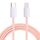12W PD USB-C / Type-C a 8 cavo dati PIN, lunghezza del cavo: 1m (rosa)