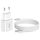 IVON AD-35 2 IN 1 18W QC3.0 Porta USB Caricabatterie da viaggio + 1M USB a 8 Pin Cable Cable Set, spina UE (bianco) IVON AD-35 2 IN 1 18W QC3.0 Porta USB Caricabatterie da viaggio + 1M USB a 8 Pin Cable Cable Set, spina UE (bianco)