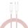 27W PD USB-C / Type-C a 8 PIN Cavo dati intrecciato in fretta, cavo di cavo: 1m (rosa)