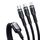 6a 66w 3 in 1 da USB a 8 pin + micro USB + USB-C / tipo CAVO di dati intrecciato di ricarica (nero) 6a 66w 3 in 1 da USB a 8 pin + micro USB + USB-C / tipo CAVO di dati intrecciato di ricarica (nero)