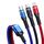 6A 66W 3 in 1 da USB a 8 pin + micro USB + USB-C / tipo CAVO di dati intrecciato di ricarica (multicolore) 6A 66W 3 in 1 da USB a 8 pin + micro USB + USB-C / tipo CAVO di dati intrecciato di ricarica (multicolore)
