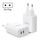 DUZZONA T4 PD 35W Caricabatteria da viaggio con doppia porta di tipo C, Tipo di spina: Spina UE (bianco) DUZZONA T4 PD 35W Caricabatteria da viaggio con doppia porta di tipo C, Tipo di spina: Spina UE (bianco)