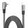 Cavo dati di ricarica rapida da 3 A USB-C/Type-C a gomito a 8 pin, lunghezza: 1,2 m (grigio) Cavo dati di ricarica rapida da 3 A USB-C/Type-C a gomito a 8 pin, lunghezza: 1,2 m (grigio)
